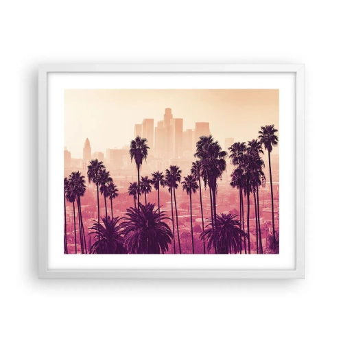 Pôster em moldura branca - Paisagem californiana - 50x40 cm