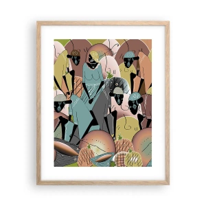 Pôster com moldura de carvalho claro - Uma grande festa se aproxima - 40x50 cm