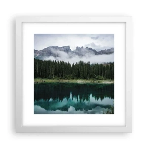 Pôster em moldura branca - Calma, silêncio, não vamos acordar a água... - 30x30 cm