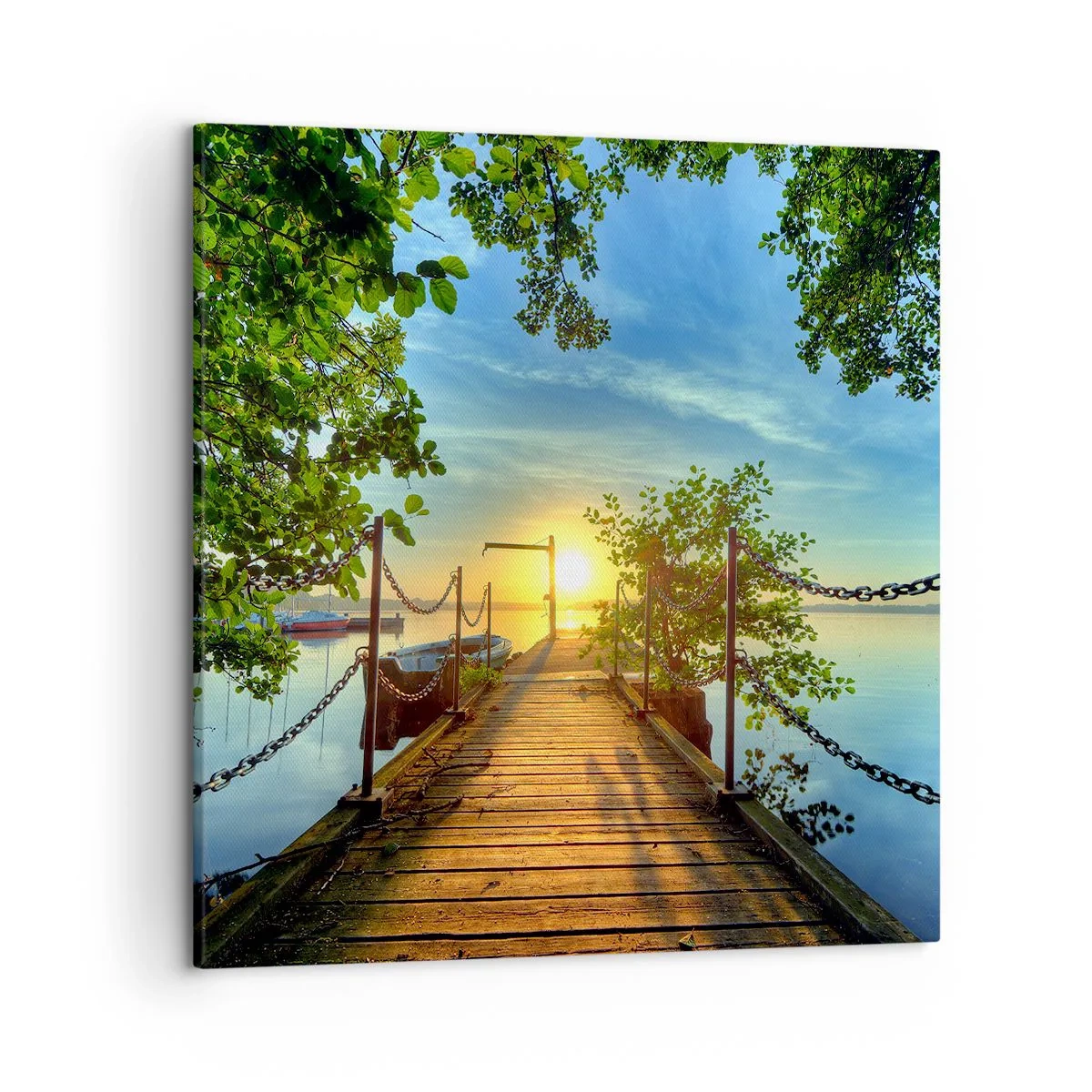 Quadro em tela - Oeste sobre a água - 50x50 cm