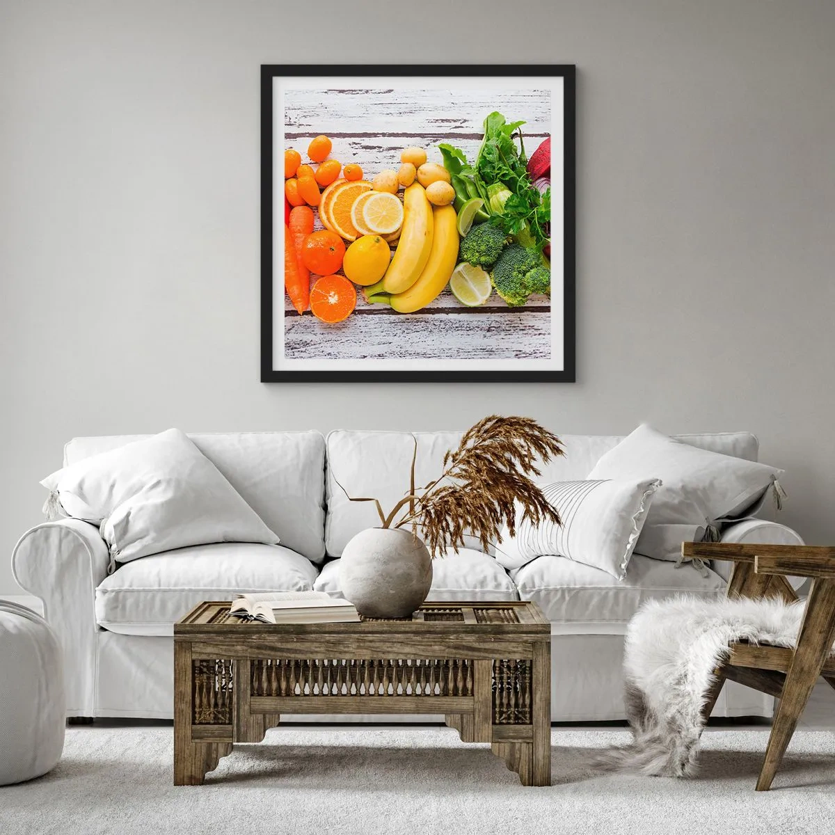 Pôster com moldura preta - Não é suficiente? - 60x60 cm