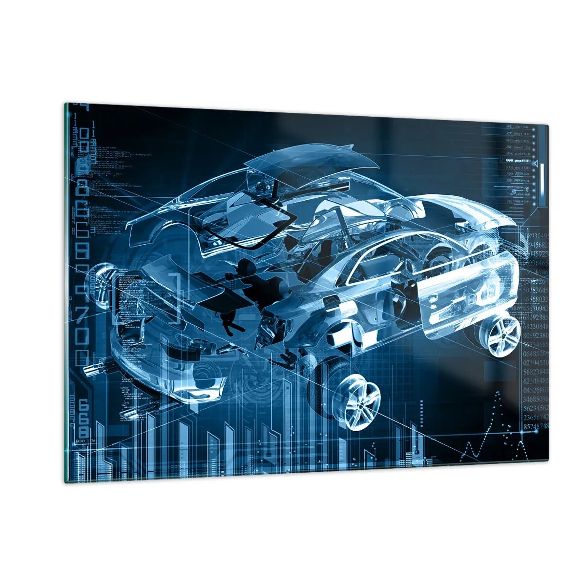 Quadro em vidro - Anatomia da engenharia - 120x80 cm