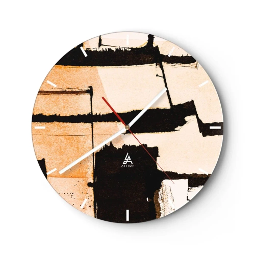 Relógio de parede - Relógio em vidro - No entanto, a ordem - 40x40 cm