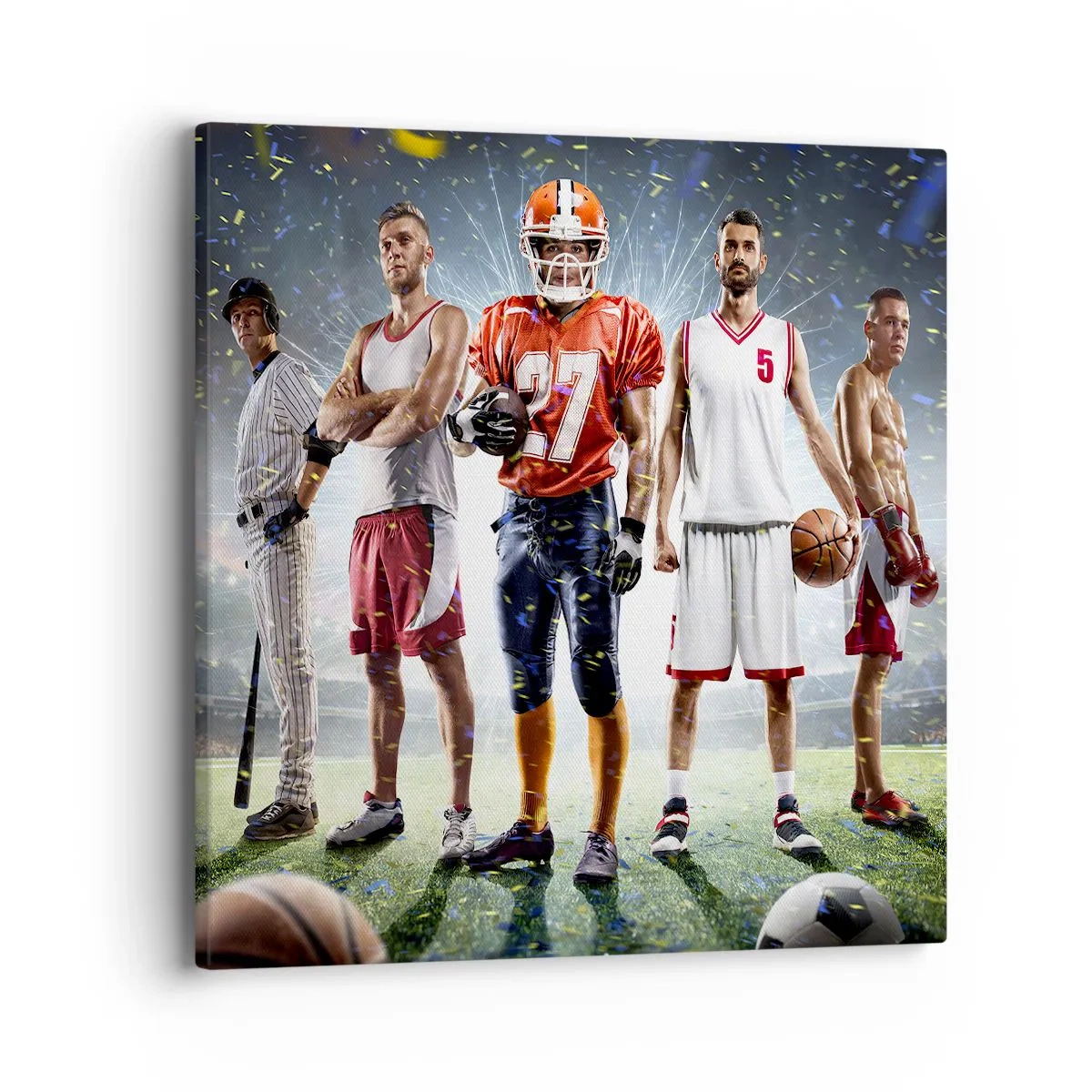 Quadro em tela - Gladiadores dos campos - 40x40 cm