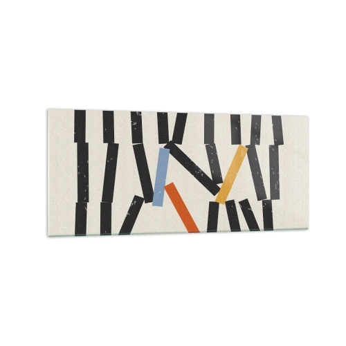 Quadro em vidro - Dominó – composição - 120x50 cm