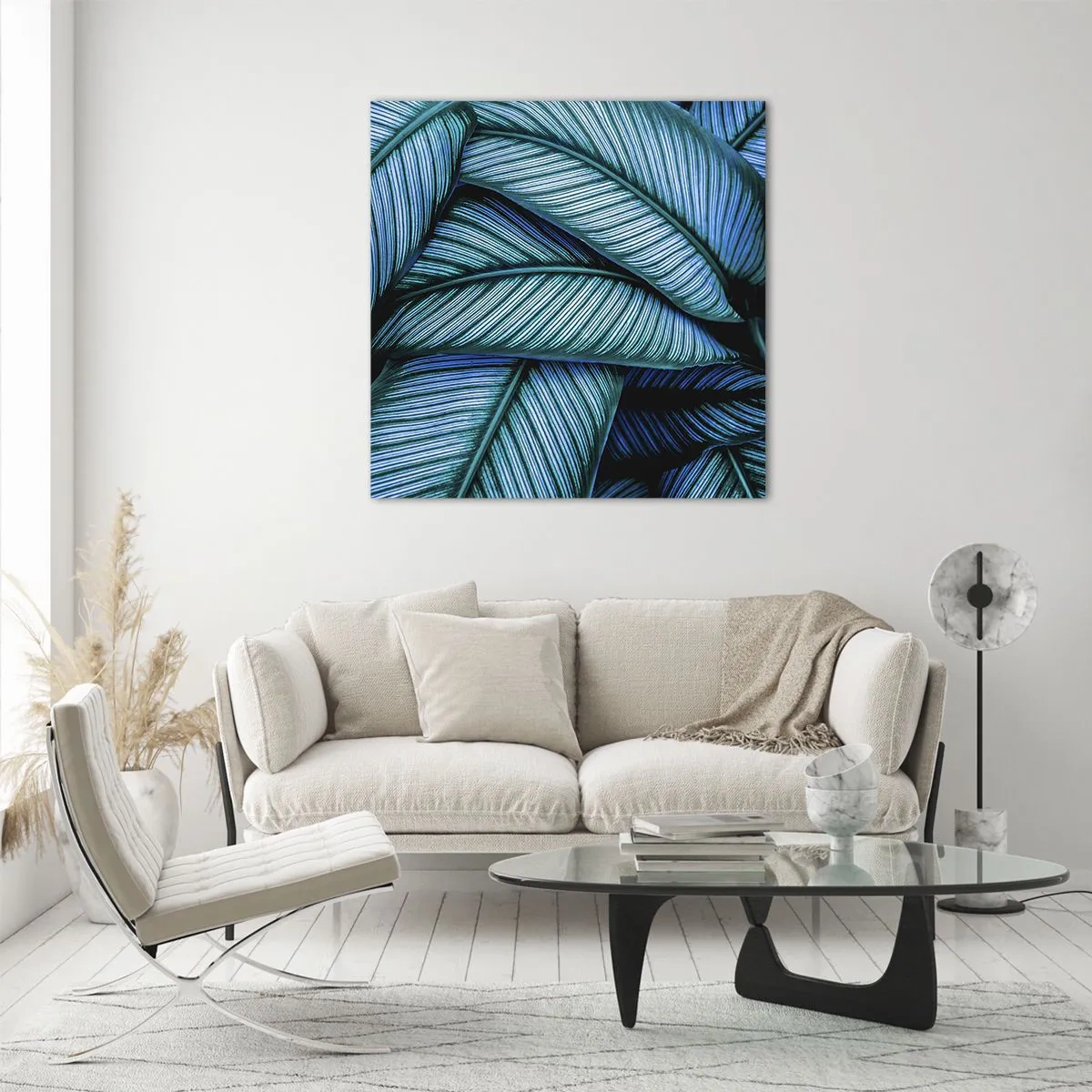 Quadro em vidro - Linhas de vida - 70x70 cm