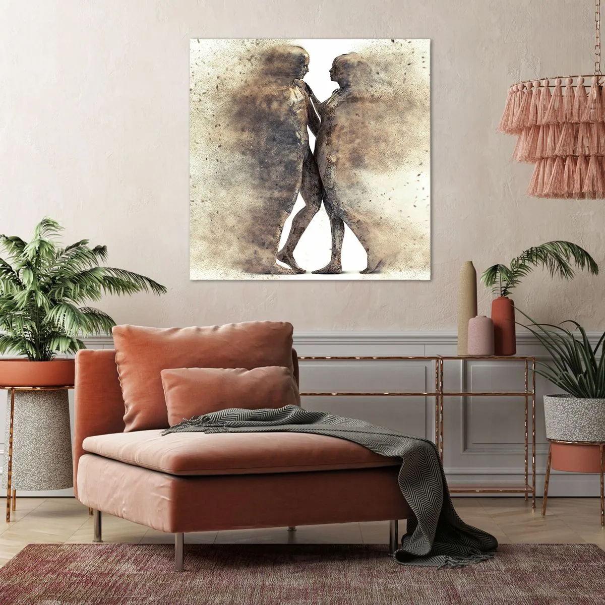 Quadro em tela - Do pó vieram para amar - 70x70 cm