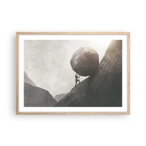 Pôster com moldura de carvalho claro - Eu creio - 70x50 cm