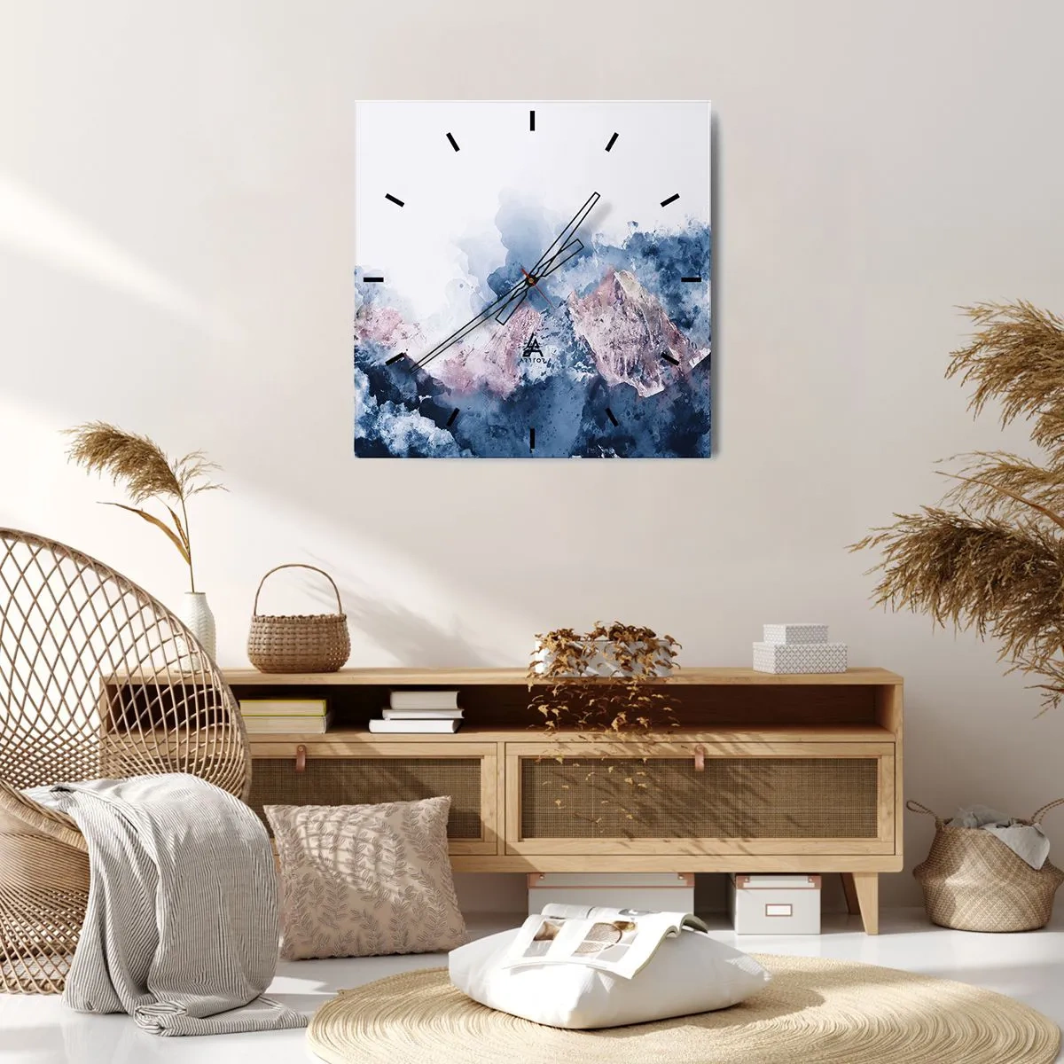 Relógio de parede - Relógio em vidro - Estes são os verdadeiros picos! - 40x40 cm