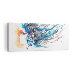 Quadro em tela - Deixe a música tocar - 120x50 cm