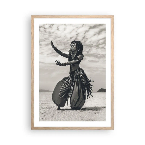Pôster com moldura de carvalho claro - Dança das Ilhas do Sul - 50x70 cm