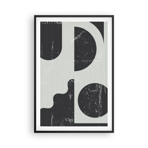 Pôster com moldura preta - Composição acima e abaixo - 61x91 cm