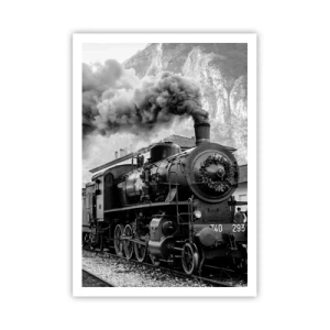 Pôster - À espera na estação... - 70x100 cm