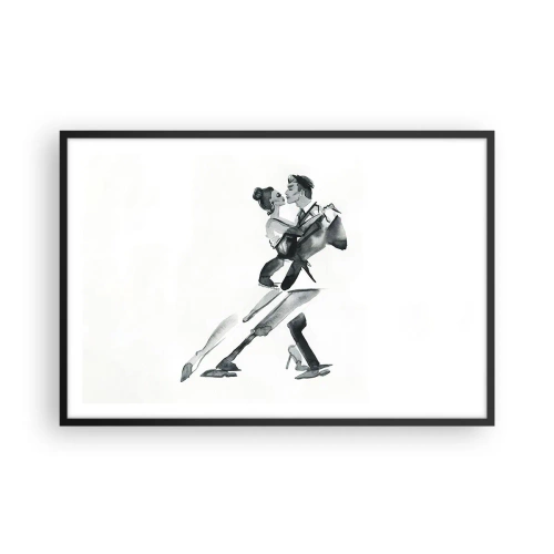 Pôster com moldura preta - Num só ritmo - 91x61 cm