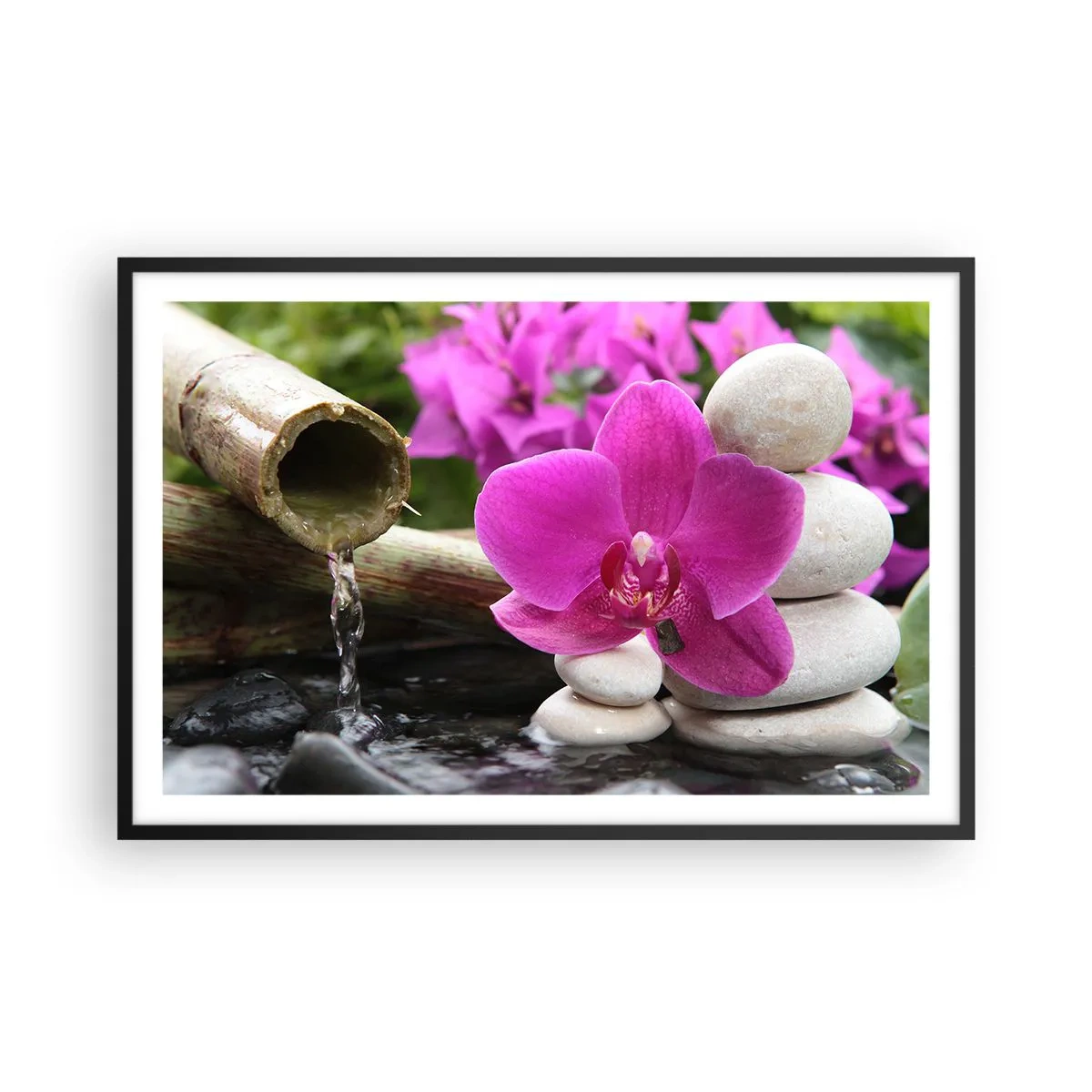 Pôster com moldura preta - Descanso imediato - 91x61 cm