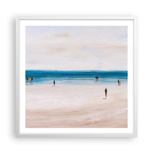 Pôster em moldura branca - Uma necessidade natural - 60x60 cm