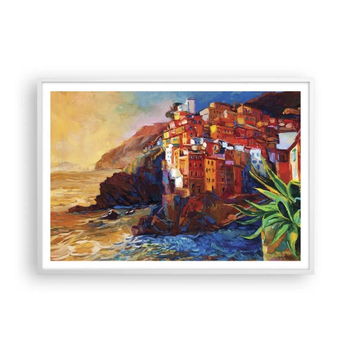 Pôster em moldura branca - Vibrações italianas - 100x70 cm