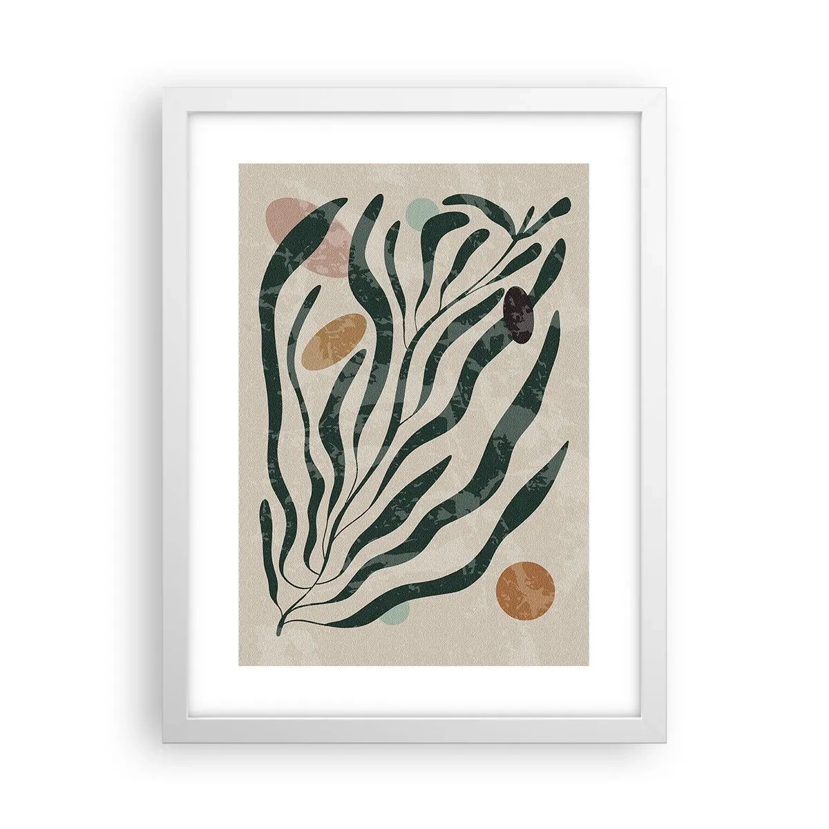 Pôster em moldura branca - Entre a vegetação - 30x40 cm