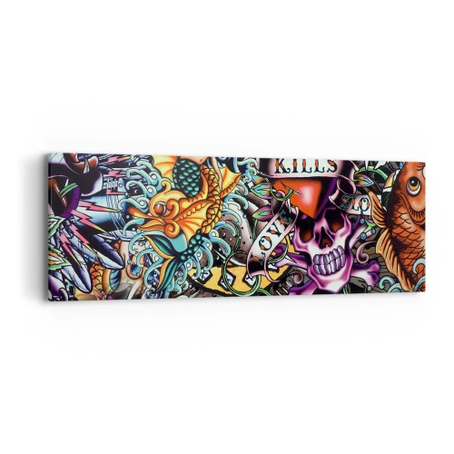 Quadro em tela - O sonho do tatuador - 90x30 cm