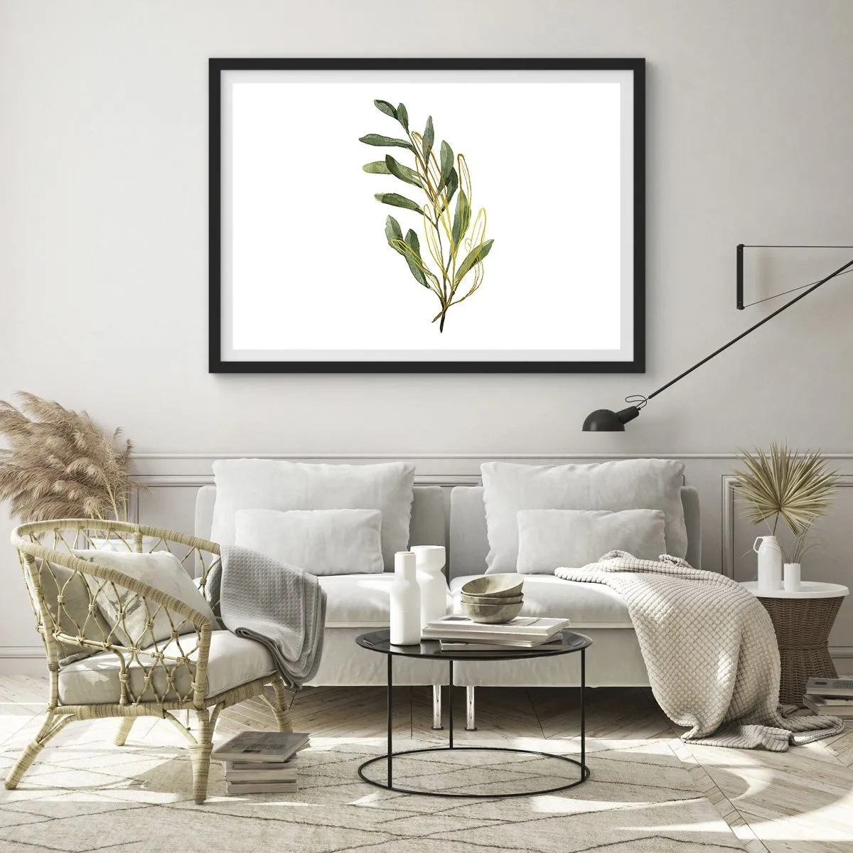 Pôster com moldura preta - Tudo que é bom - 70x50 cm
