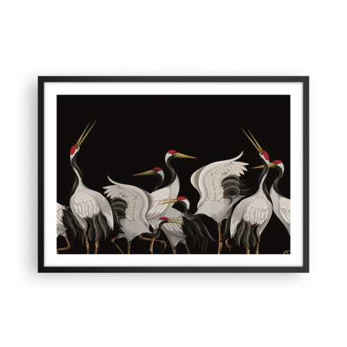 Pôster com moldura preta - Assuntos de aves - 70x50 cm