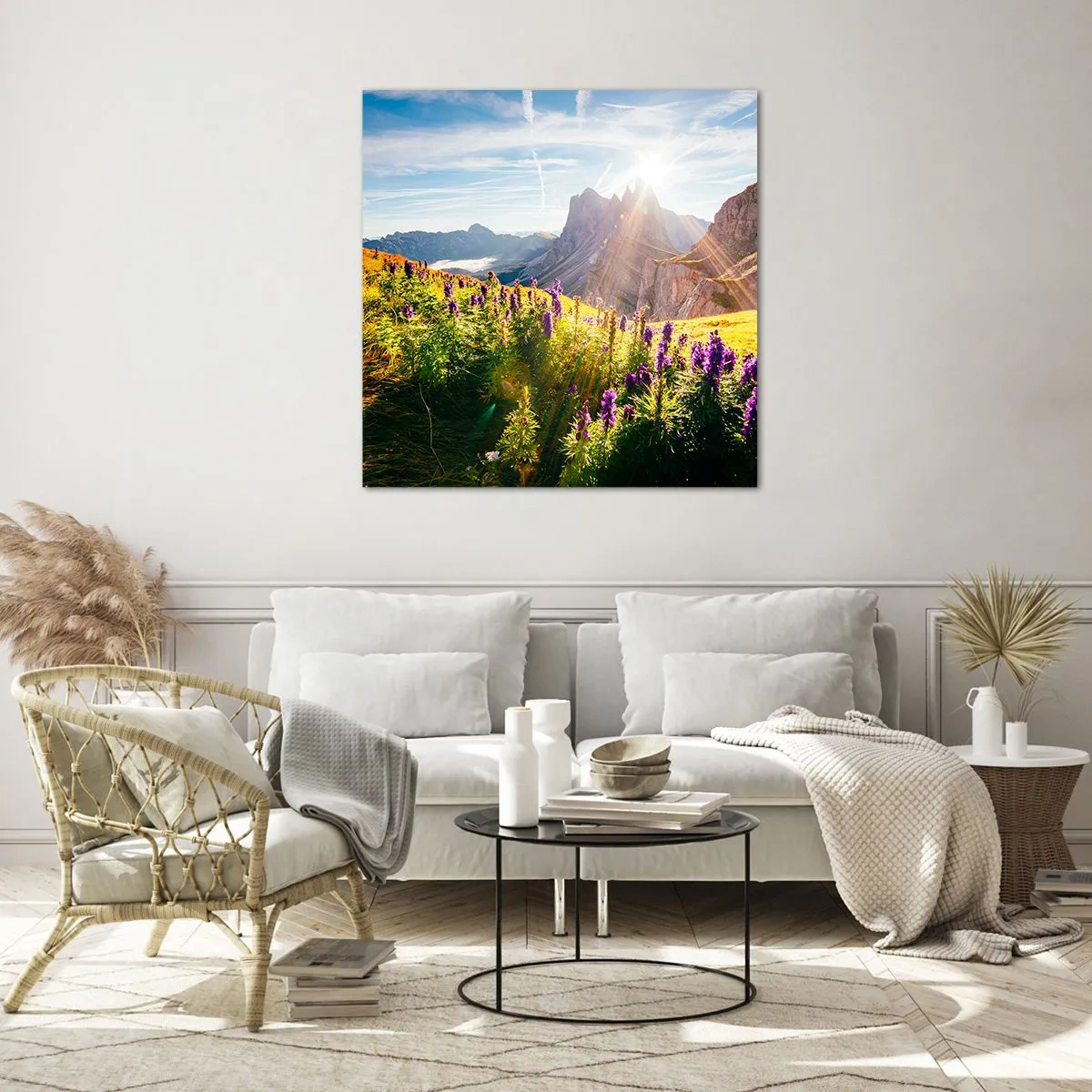 Quadro em vidro - A vida secreta das ervas - 50x50 cm