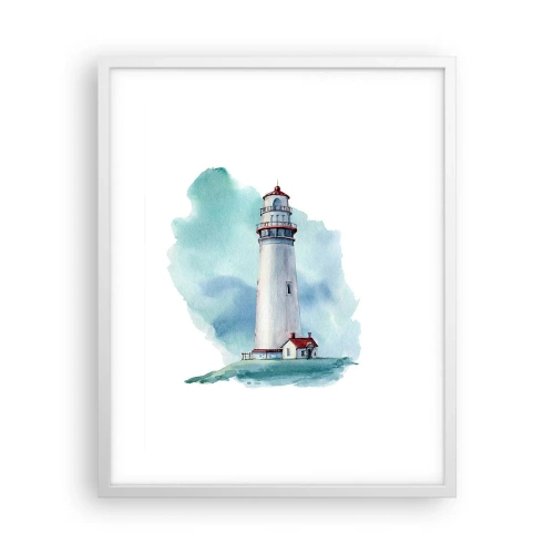 Pôster em moldura branca - A gentil irmã do azul - 40x50 cm