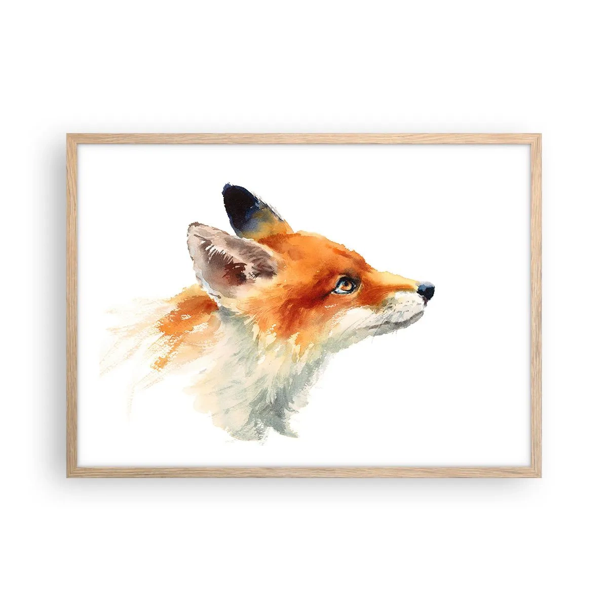 Pôster com moldura de carvalho claro - Nunca é demais ter cuidado - 70x50 cm