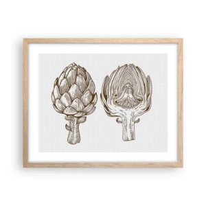 Pôster com moldura de carvalho claro - Aula de anatomia - 50x40 cm