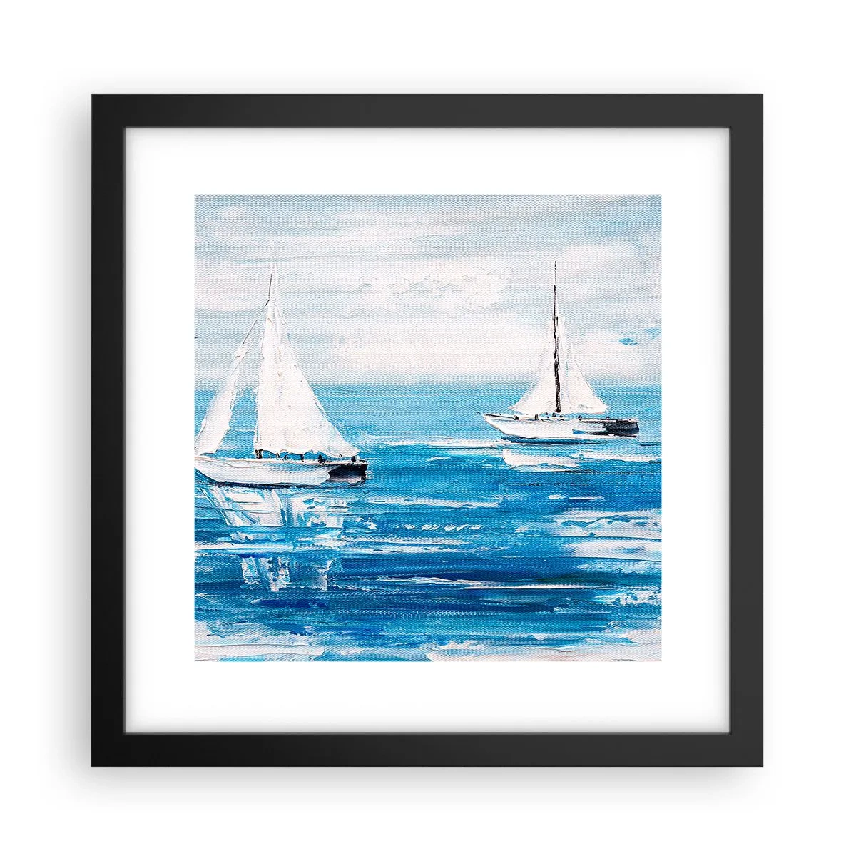 Pôster com moldura preta - Com um amigo ao meu lado - 30x30 cm