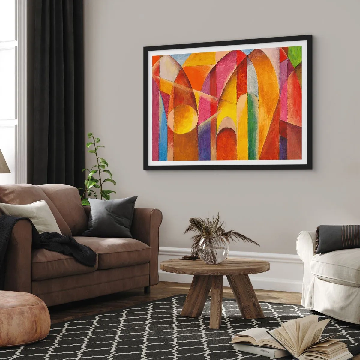 Pôster com moldura preta - Catedral do Sol - 91x61 cm
