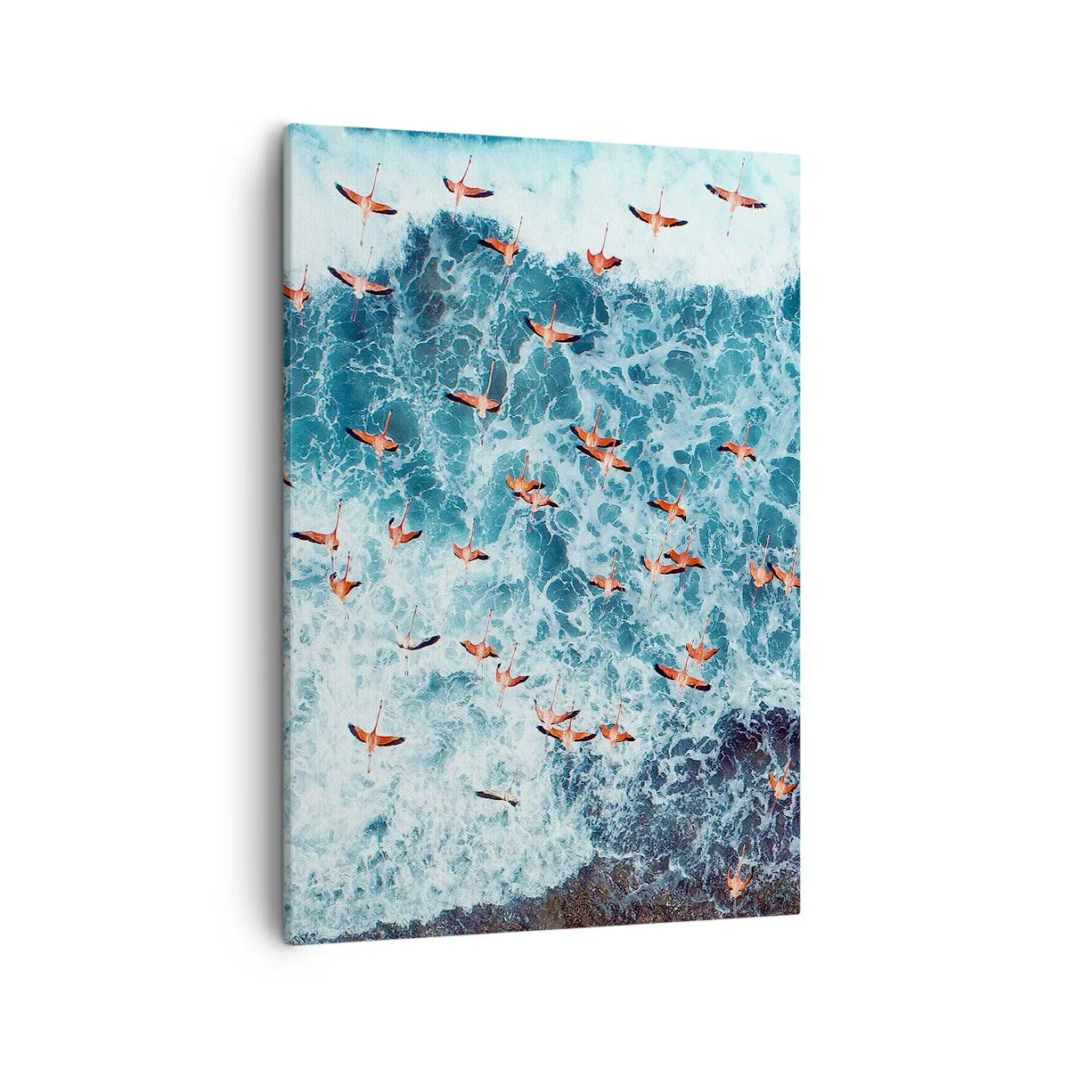 Quadro em tela - Desfile à beira-mar - 50x70 cm