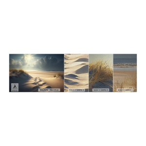 Amostra de papel de parede Premium Canvas - Uma paisagem relaxante - Dunas, Praia, oceano - 100x30 cm