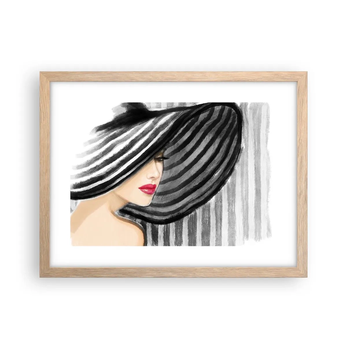 Pôster com moldura de carvalho claro - Onde encontrar-te? - 40x30 cm