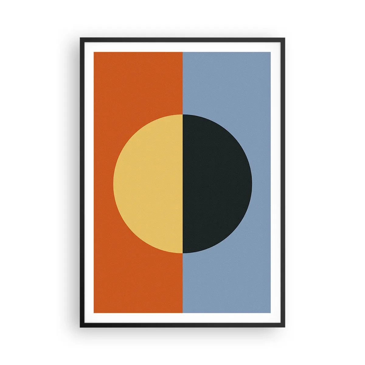 Pôster com moldura preta - Composição do calor e do frio - 70x100 cm