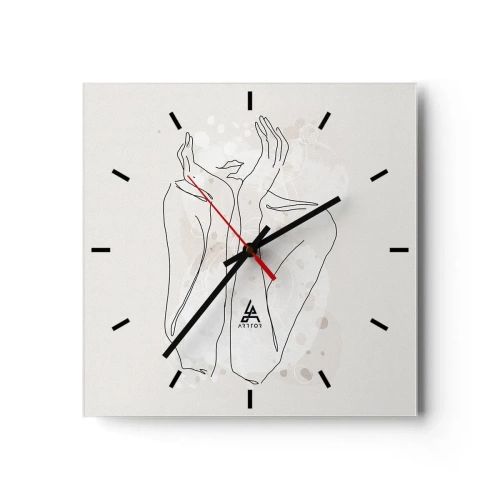Relógio de parede - Relógio em vidro - Momento de sonho - 30x30 cm