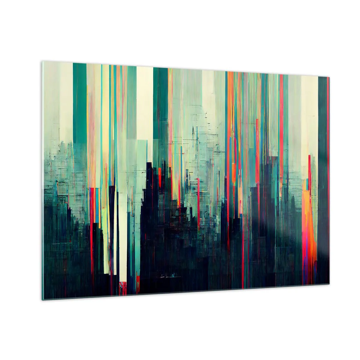 Quadro em vidro - Cidade futurista - 100x70 cm