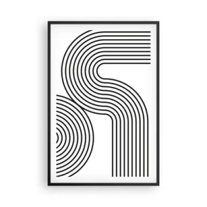Pôster com moldura preta - Na curva - 61x91 cm