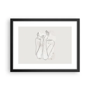 Pôster com moldura preta - Momento de sonho - 40x30 cm