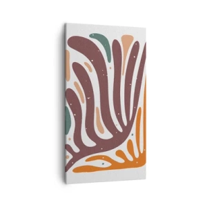 Quadro em tela - Composição orgánica radiante - 45x80 cm