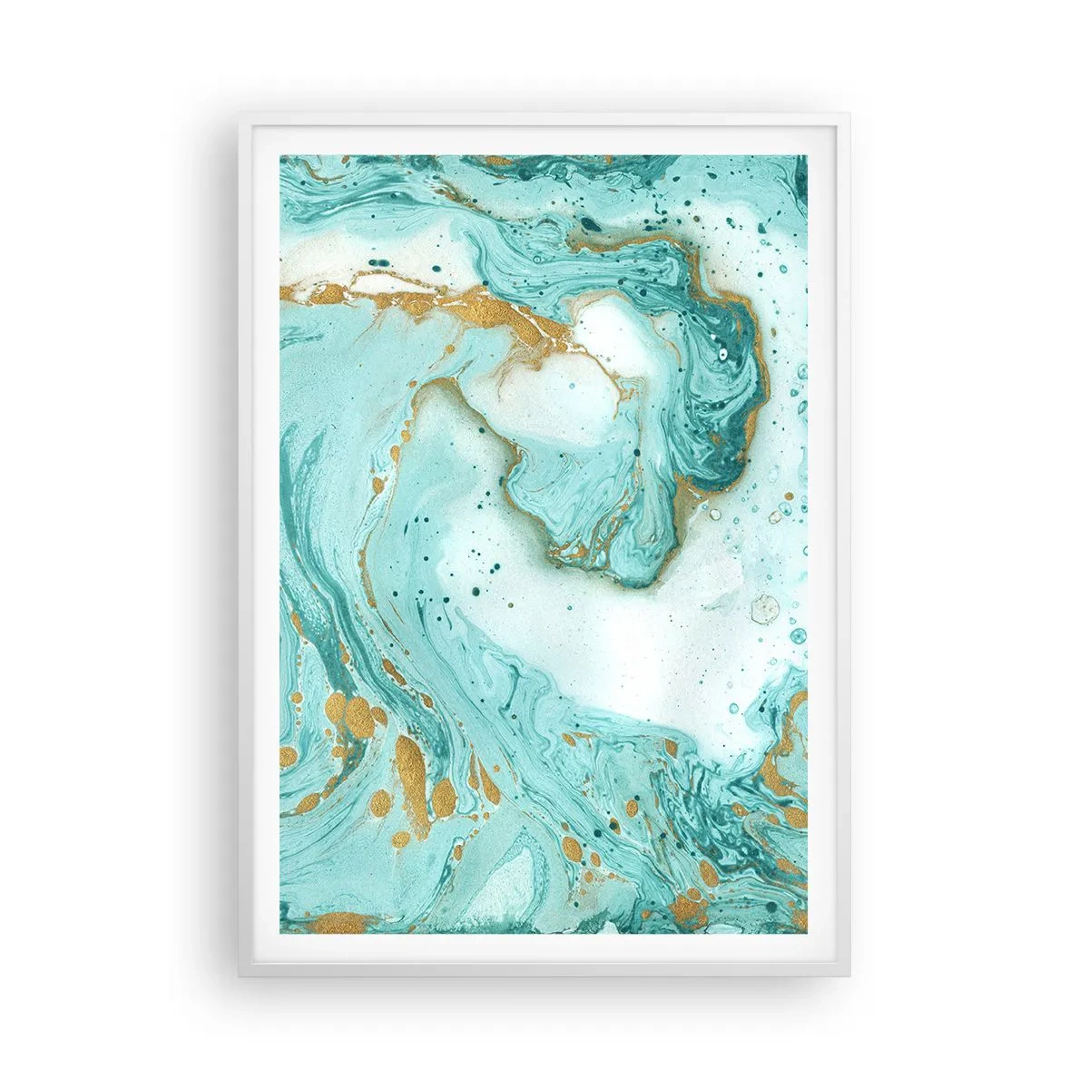 Pôster em moldura branca - Sob a grande onda do período Edo - 70x100 cm