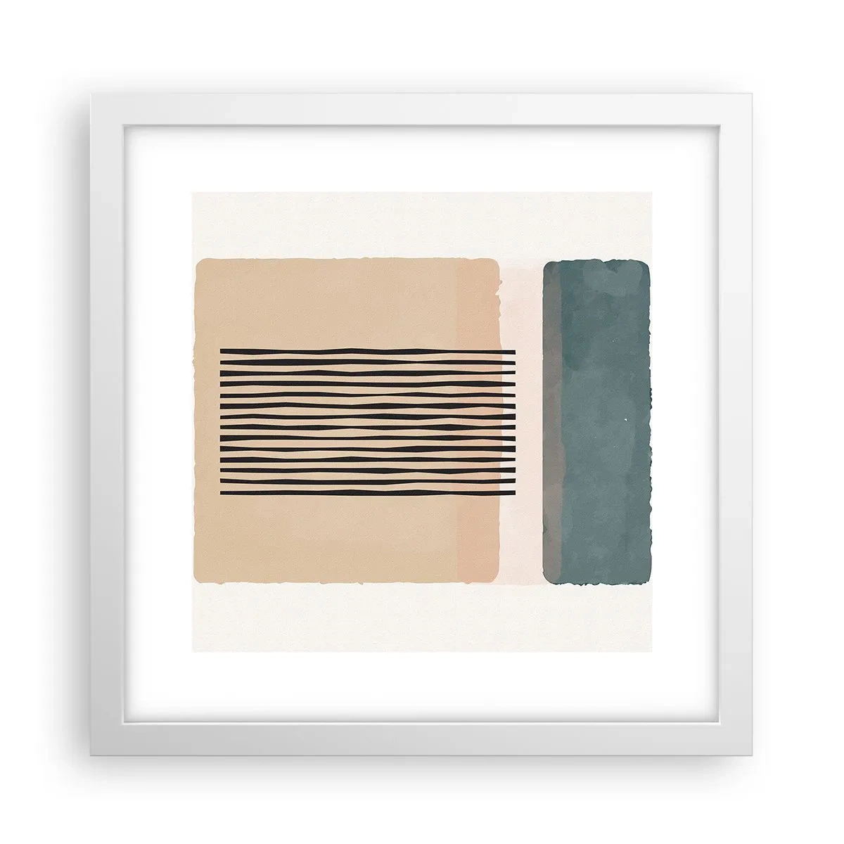 Pôster em moldura branca - Está tudo bem - 30x30 cm