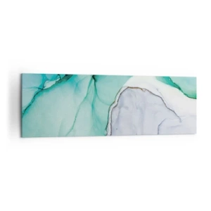 Quadro em tela - Estudo em turquesa - 160x50 cm