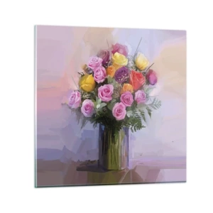 Quadro em vidro - Beleza retida - 30x30 cm