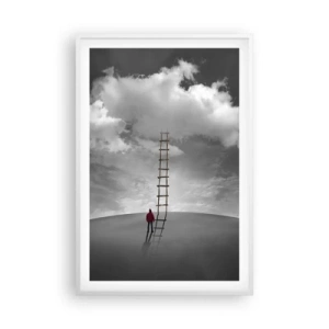 Pôster em moldura branca - Tudo é possível - 61x91 cm