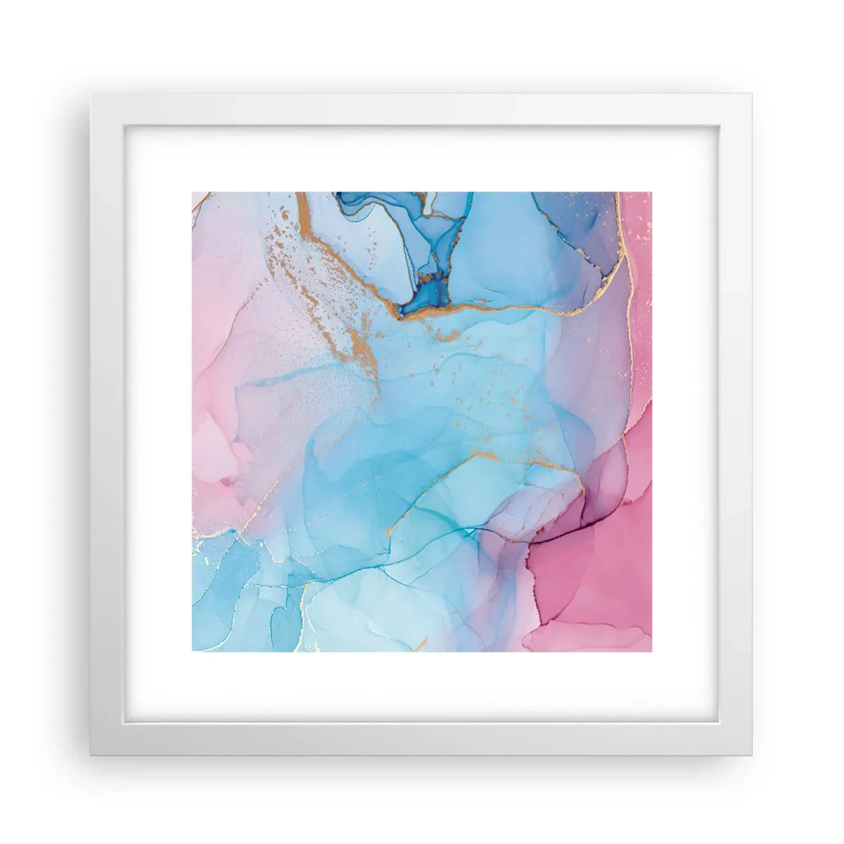 Pôster em moldura branca - Encontro e difusão - 30x30 cm