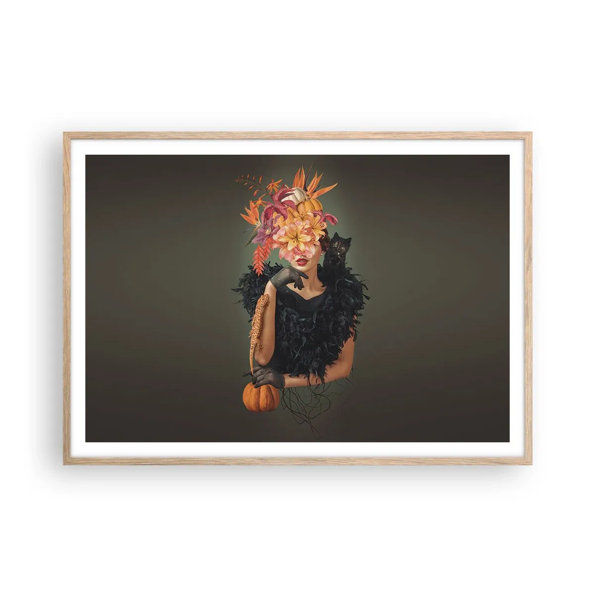 Pôster com moldura de carvalho claro - O feitiço da bruxa - 100x70 cm