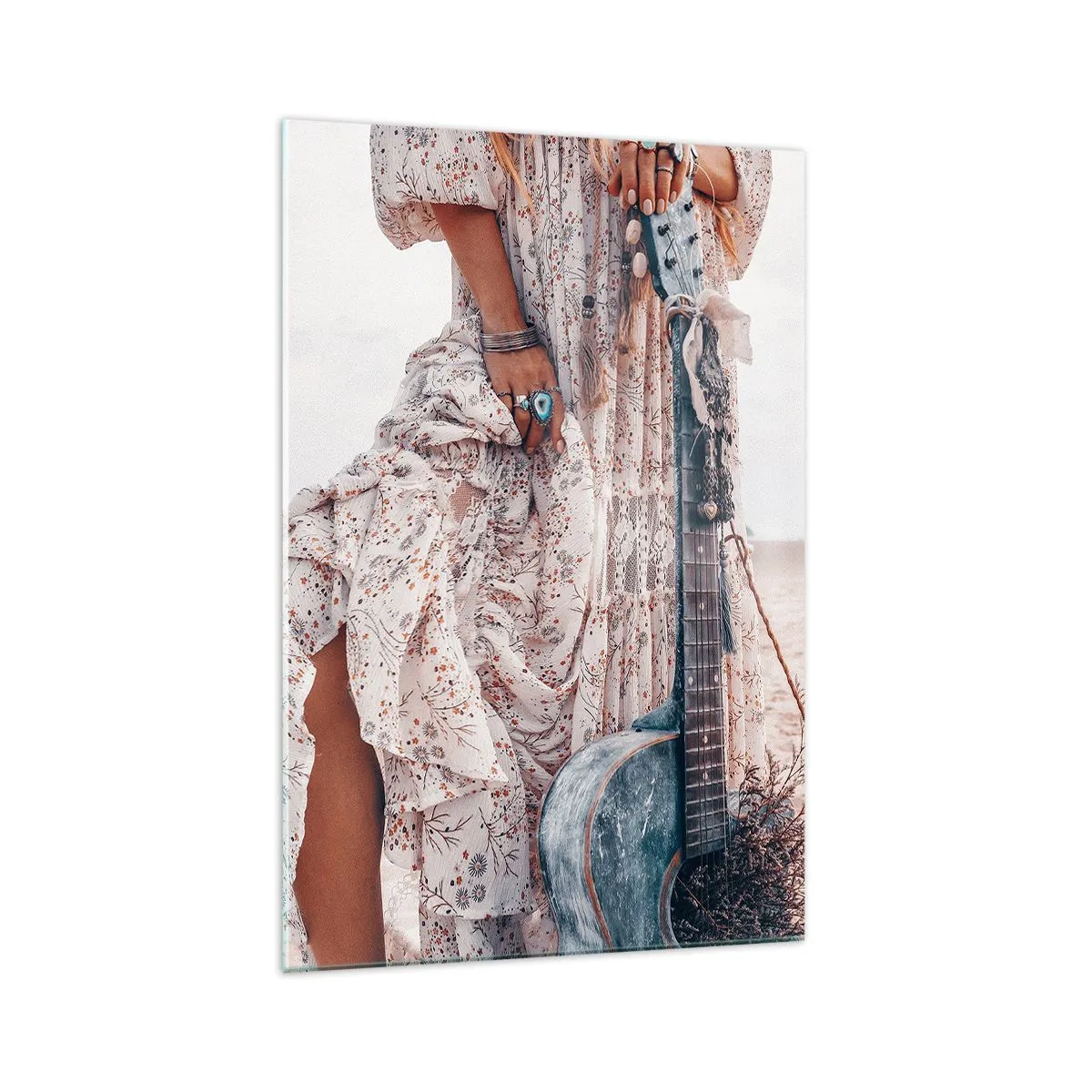 Quadro em vidro - Flores a caminho - 70x100 cm