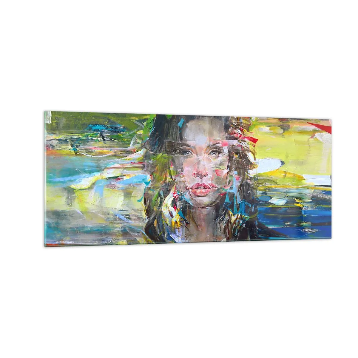 Quadro em vidro - Atrás da cortina de ar - 100x40 cm