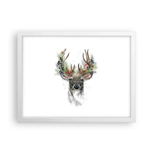 Pôster em moldura branca - Num manto festivo - 40x30 cm